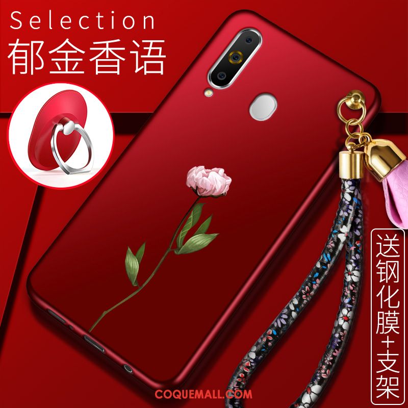 Étui Samsung Galaxy A60 Rouge Charmant Étoile, Coque Samsung Galaxy A60 Téléphone Portable Fluide Doux