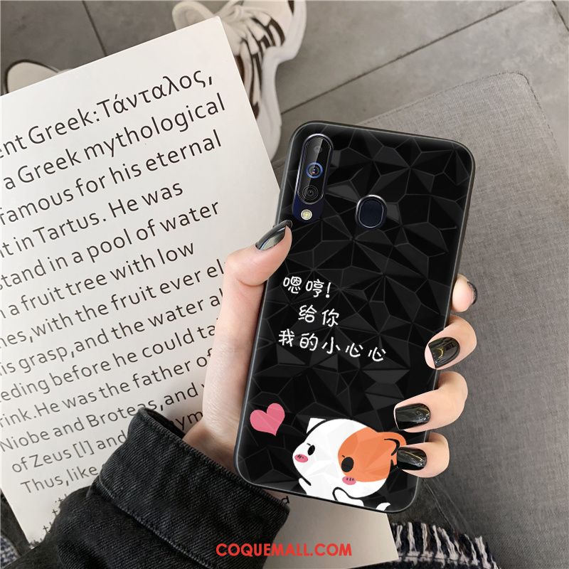 Étui Samsung Galaxy A60 Téléphone Portable Rose Dessin Animé, Coque Samsung Galaxy A60 Tendance Losange