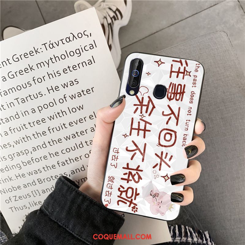 Étui Samsung Galaxy A60 Téléphone Portable Rose Dessin Animé, Coque Samsung Galaxy A60 Tendance Losange