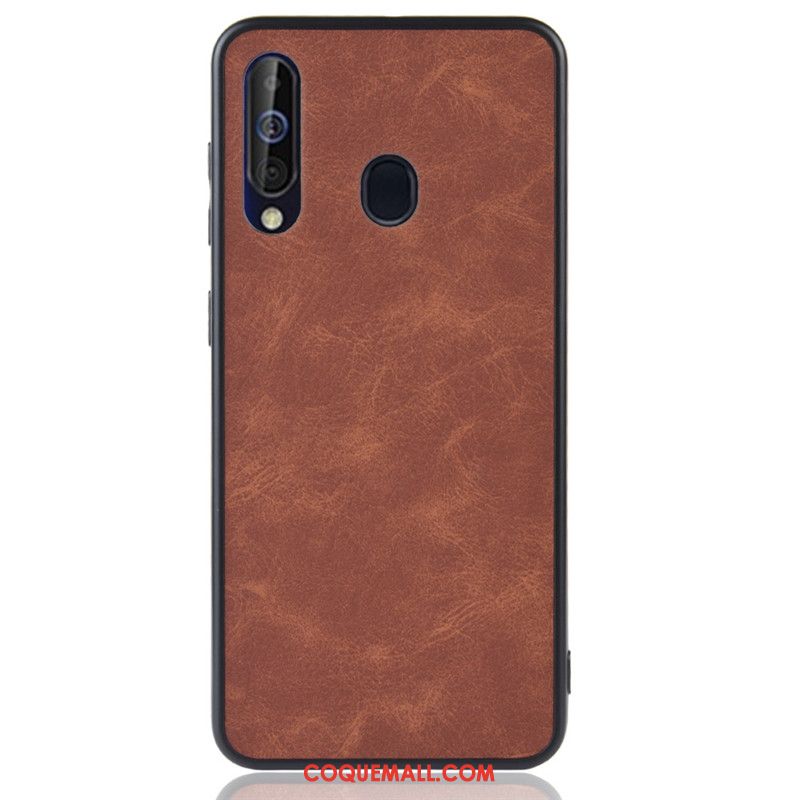 Étui Samsung Galaxy A60 Téléphone Portable Vintage Marron, Coque Samsung Galaxy A60 Protection Étoile