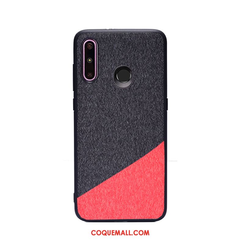 Étui Samsung Galaxy A60 Épissure Tissu Modèle Fleurie, Coque Samsung Galaxy A60 Téléphone Portable Difficile