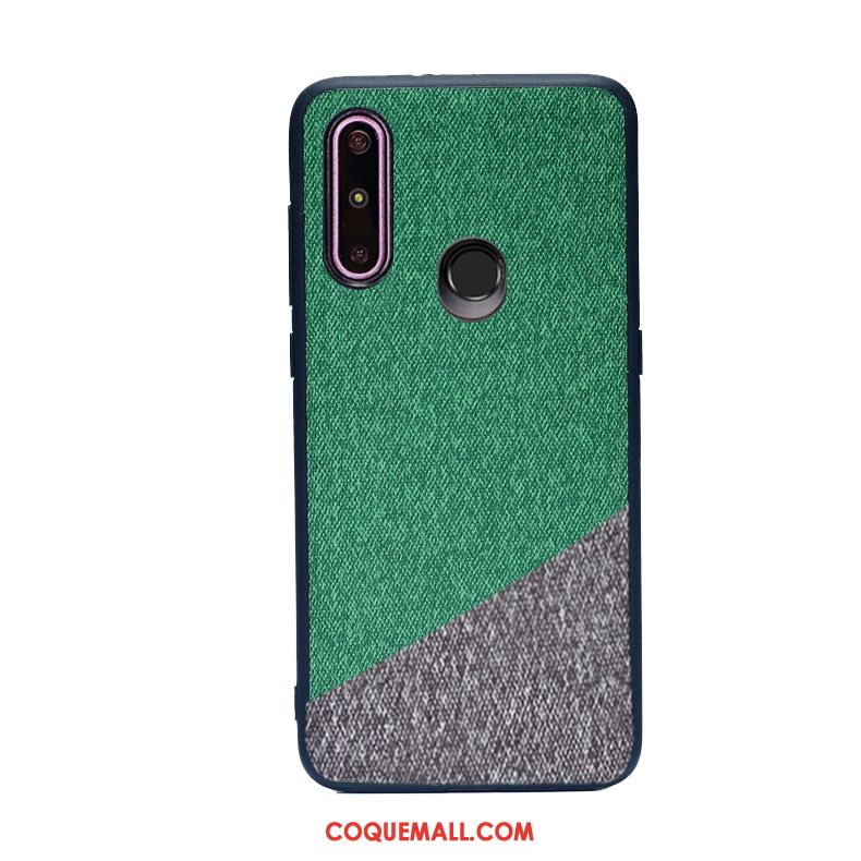 Étui Samsung Galaxy A60 Épissure Tissu Modèle Fleurie, Coque Samsung Galaxy A60 Téléphone Portable Difficile