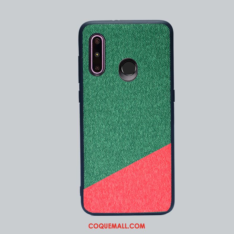 Étui Samsung Galaxy A60 Épissure Tissu Modèle Fleurie, Coque Samsung Galaxy A60 Téléphone Portable Difficile