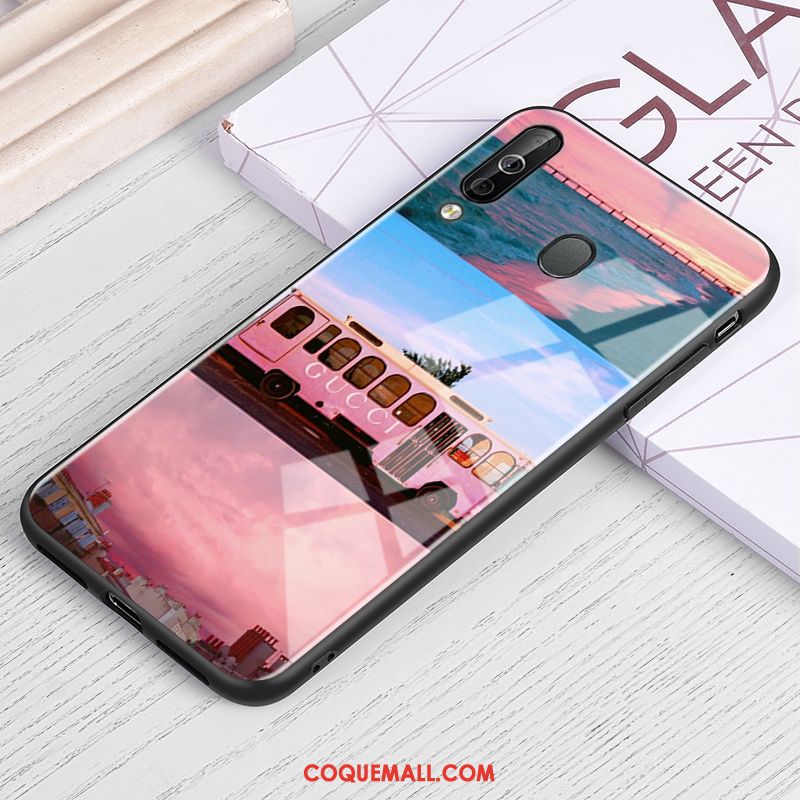 Étui Samsung Galaxy A60 Étoile Dessin Animé Rouge, Coque Samsung Galaxy A60 Verre Incassable