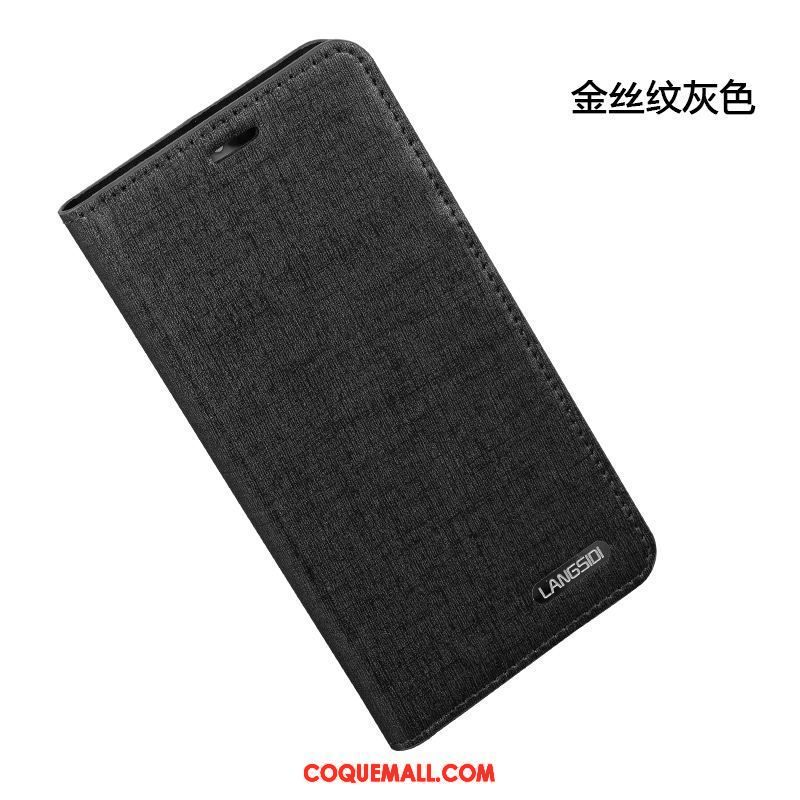 Étui Samsung Galaxy A7 2018 Cuir Véritable Étoile Gris, Coque Samsung Galaxy A7 2018 Étui En Cuir Fluide Doux