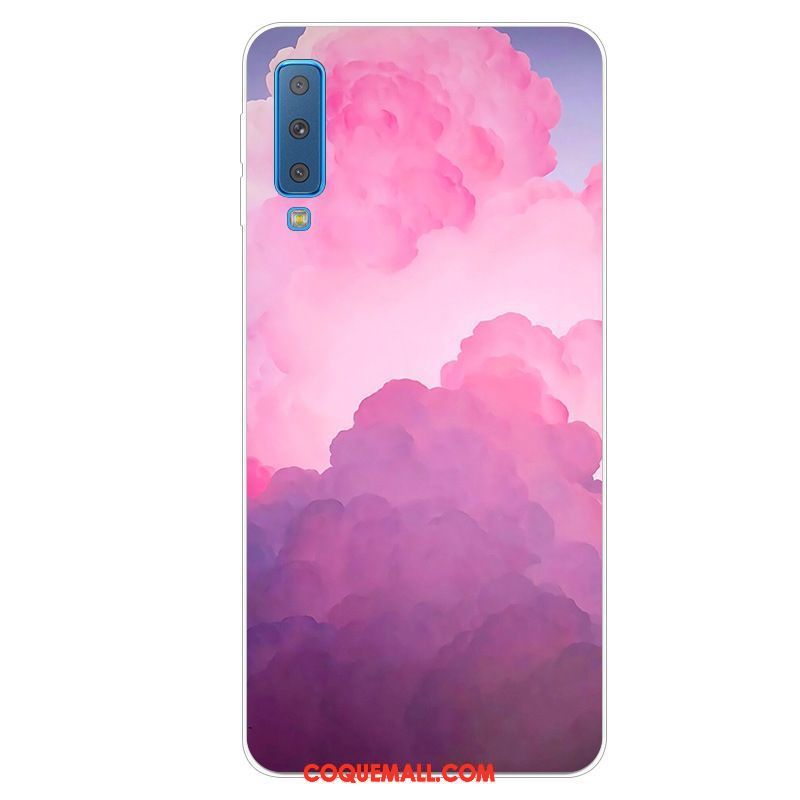 Étui Samsung Galaxy A7 2018 Dessin Animé Fluide Doux Tout Compris, Coque Samsung Galaxy A7 2018 Étoile Silicone