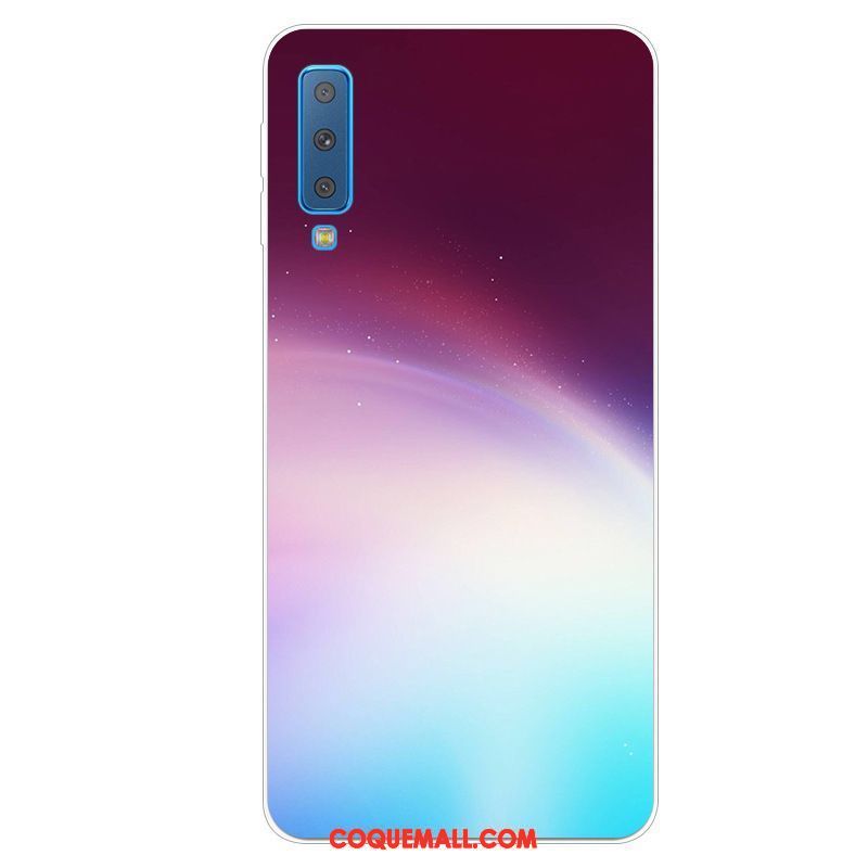 Étui Samsung Galaxy A7 2018 Dessin Animé Fluide Doux Tout Compris, Coque Samsung Galaxy A7 2018 Étoile Silicone