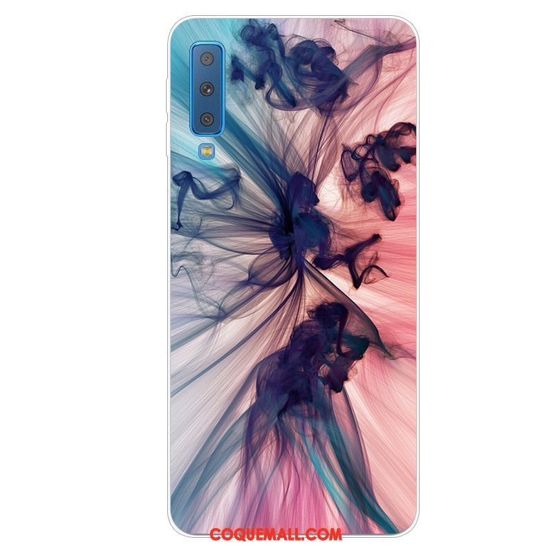 Étui Samsung Galaxy A7 2018 Dessin Animé Fluide Doux Tout Compris, Coque Samsung Galaxy A7 2018 Étoile Silicone