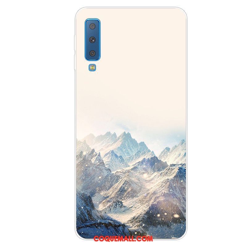 Étui Samsung Galaxy A7 2018 Dessin Animé Fluide Doux Tout Compris, Coque Samsung Galaxy A7 2018 Étoile Silicone