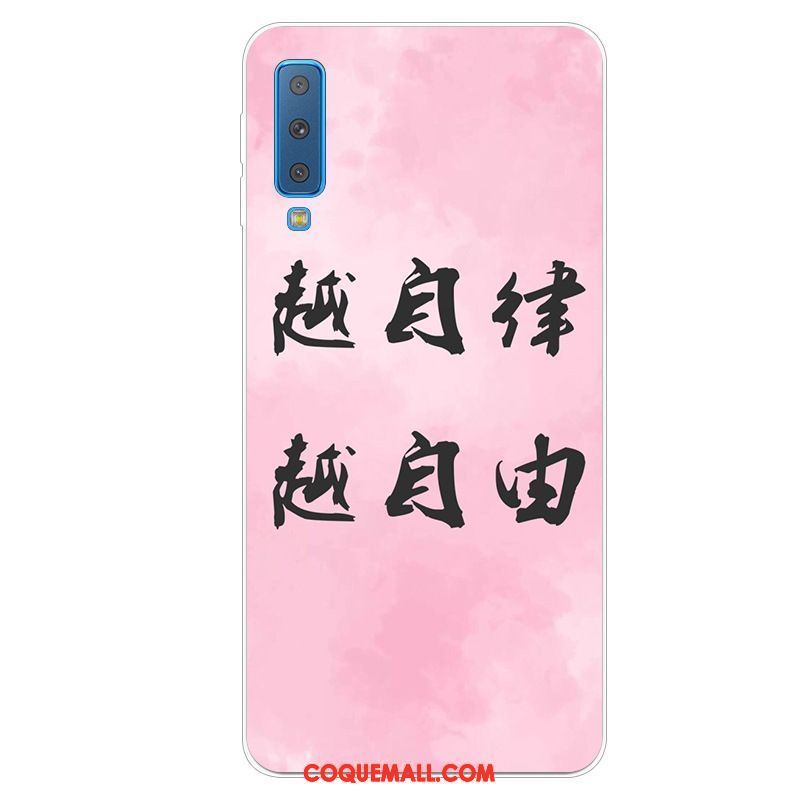 Étui Samsung Galaxy A7 2018 Dessin Animé Fluide Doux Tout Compris, Coque Samsung Galaxy A7 2018 Étoile Silicone