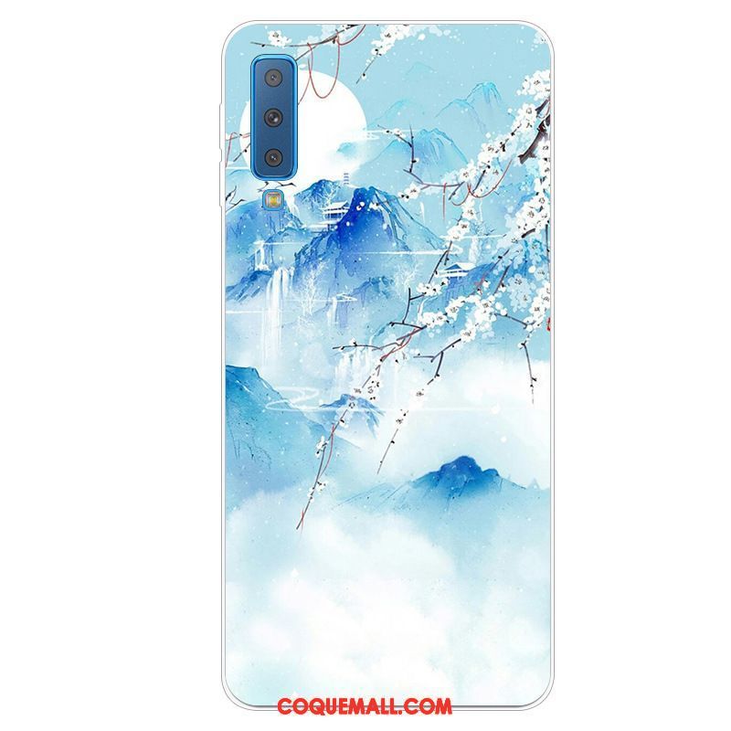 Étui Samsung Galaxy A7 2018 Incassable Rose Téléphone Portable, Coque Samsung Galaxy A7 2018 Étoile Protection