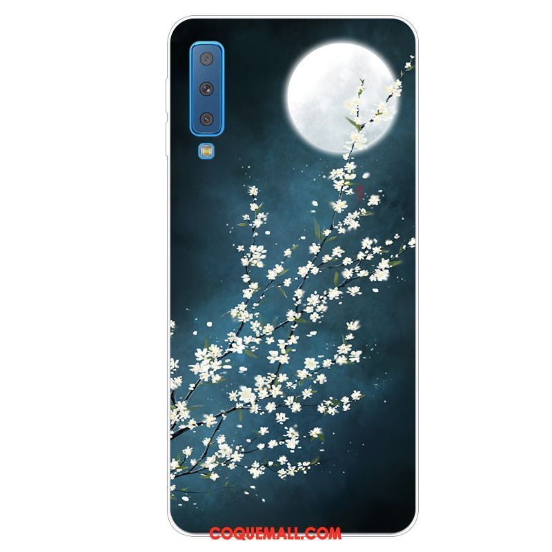 Étui Samsung Galaxy A7 2018 Incassable Rose Téléphone Portable, Coque Samsung Galaxy A7 2018 Étoile Protection