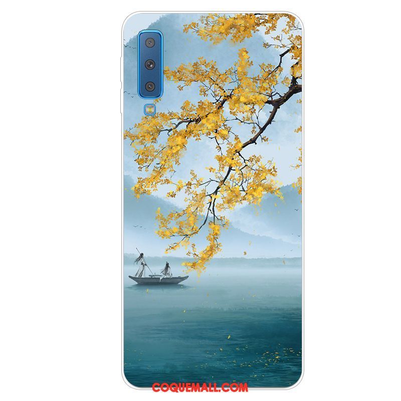 Étui Samsung Galaxy A7 2018 Incassable Rose Téléphone Portable, Coque Samsung Galaxy A7 2018 Étoile Protection