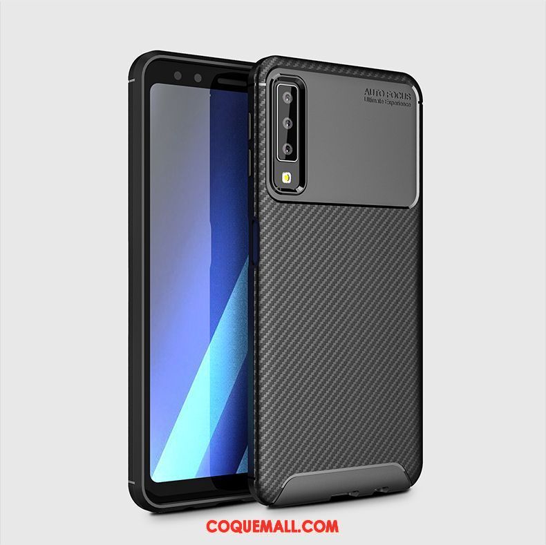 Étui Samsung Galaxy A7 2018 Modèle Fleurie Fibre Incassable, Coque Samsung Galaxy A7 2018 Téléphone Portable Tout Compris