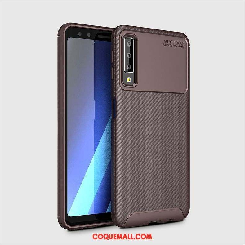 Étui Samsung Galaxy A7 2018 Modèle Fleurie Fibre Incassable, Coque Samsung Galaxy A7 2018 Téléphone Portable Tout Compris