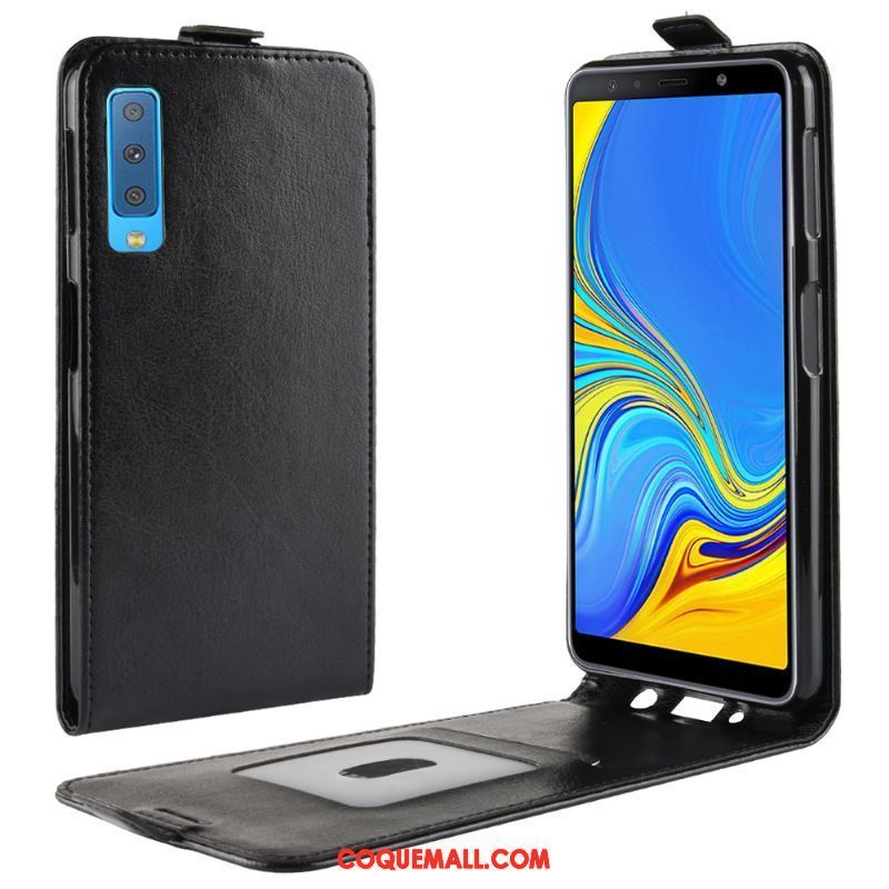 Étui Samsung Galaxy A7 2018 Modèle Fleurie Téléphone Portable Étoile, Coque Samsung Galaxy A7 2018 Carte Étui En Cuir