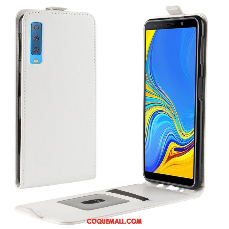 Étui Samsung Galaxy A7 2018 Modèle Fleurie Téléphone Portable Étoile, Coque Samsung Galaxy A7 2018 Carte Étui En Cuir