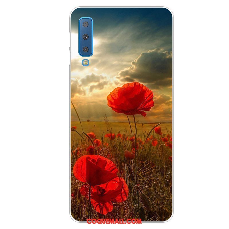 Étui Samsung Galaxy A7 2018 Protection Frais Téléphone Portable, Coque Samsung Galaxy A7 2018 Incassable Charmant