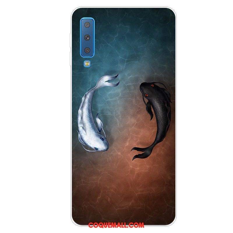 Étui Samsung Galaxy A7 2018 Protection Frais Téléphone Portable, Coque Samsung Galaxy A7 2018 Incassable Charmant