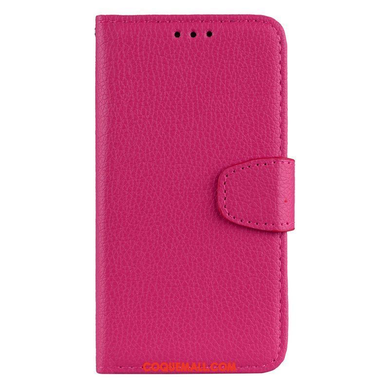 Étui Samsung Galaxy A7 2018 Protection Rouge Étoile, Coque Samsung Galaxy A7 2018 Couleur Unie Téléphone Portable