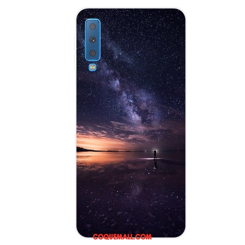 Étui Samsung Galaxy A7 2018 Protection Tout Compris Téléphone Portable, Coque Samsung Galaxy A7 2018 Incassable Fluide Doux