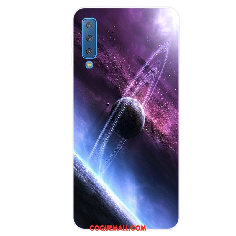 Étui Samsung Galaxy A7 2018 Protection Tout Compris Téléphone Portable, Coque Samsung Galaxy A7 2018 Incassable Fluide Doux