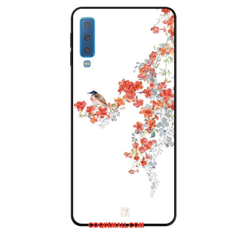 Étui Samsung Galaxy A7 2018 Protection Téléphone Portable Art, Coque Samsung Galaxy A7 2018 Vent Bleu