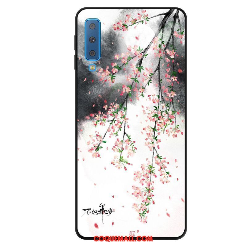 Étui Samsung Galaxy A7 2018 Protection Téléphone Portable Art, Coque Samsung Galaxy A7 2018 Vent Bleu