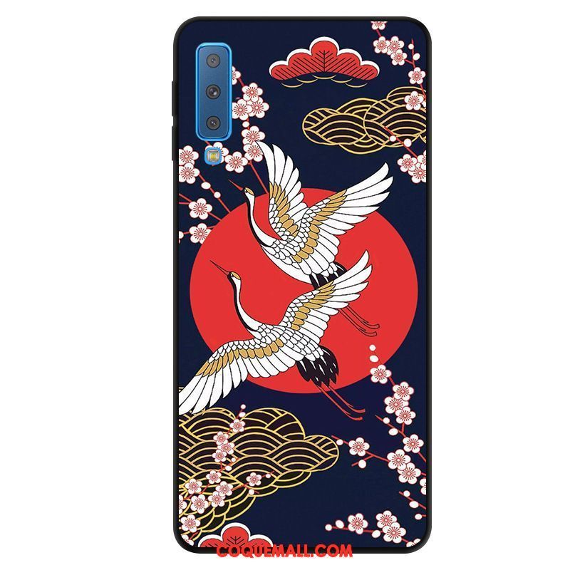 Étui Samsung Galaxy A7 2018 Protection Téléphone Portable Art, Coque Samsung Galaxy A7 2018 Vent Bleu