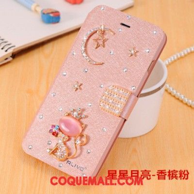 Étui Samsung Galaxy A7 2018 Téléphone Portable Blanc Étoile, Coque Samsung Galaxy A7 2018 Strass Nouveau