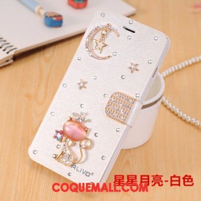 Étui Samsung Galaxy A7 2018 Téléphone Portable Blanc Étoile, Coque Samsung Galaxy A7 2018 Strass Nouveau