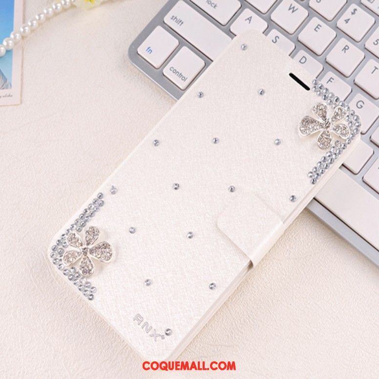 Étui Samsung Galaxy A7 2018 Téléphone Portable Blanc Étoile, Coque Samsung Galaxy A7 2018 Strass Nouveau