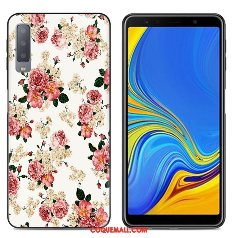 Étui Samsung Galaxy A7 2018 Téléphone Portable Créatif Protection, Coque Samsung Galaxy A7 2018 Peinture Fluide Doux