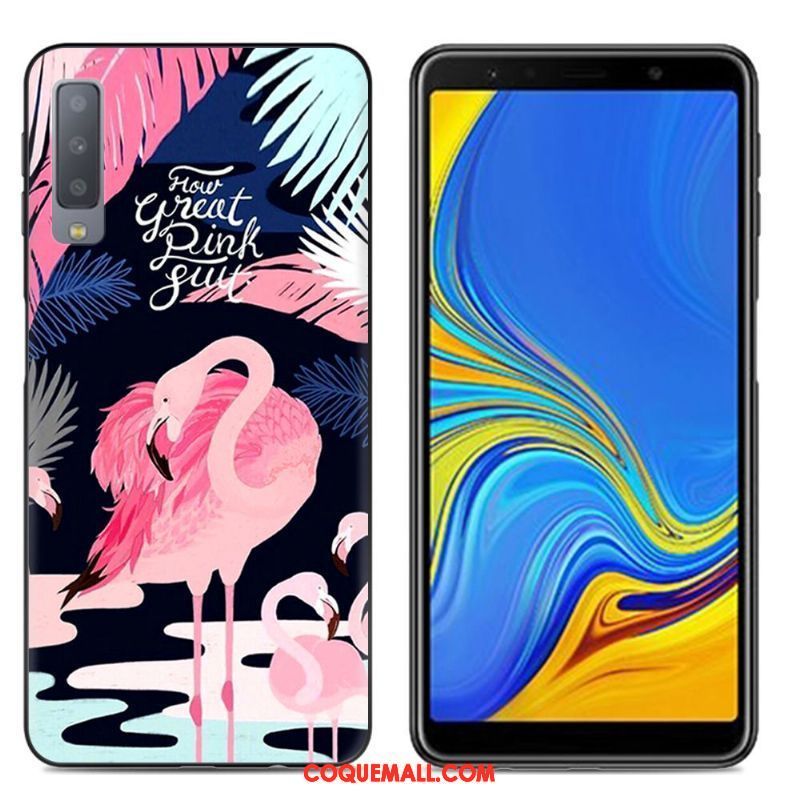 Étui Samsung Galaxy A7 2018 Téléphone Portable Créatif Protection, Coque Samsung Galaxy A7 2018 Peinture Fluide Doux