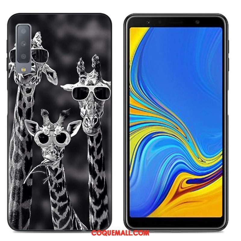 Étui Samsung Galaxy A7 2018 Téléphone Portable Créatif Protection, Coque Samsung Galaxy A7 2018 Peinture Fluide Doux