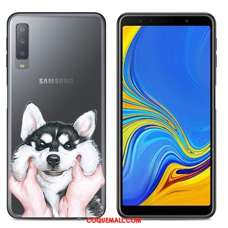 Étui Samsung Galaxy A7 2018 Téléphone Portable Créatif Protection, Coque Samsung Galaxy A7 2018 Peinture Fluide Doux