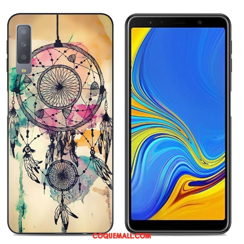 Étui Samsung Galaxy A7 2018 Téléphone Portable Créatif Protection, Coque Samsung Galaxy A7 2018 Peinture Fluide Doux