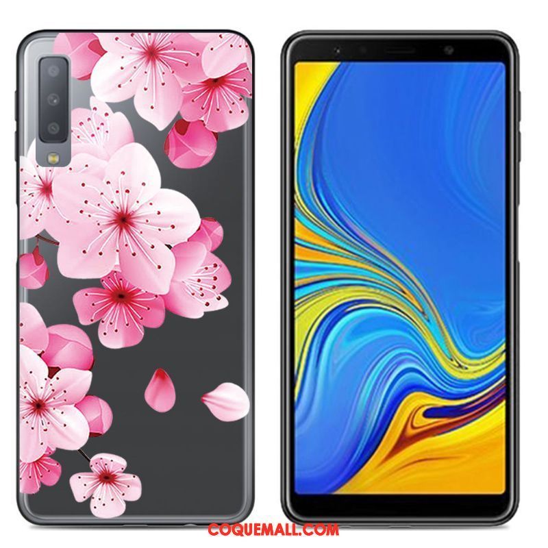 Étui Samsung Galaxy A7 2018 Téléphone Portable Créatif Protection, Coque Samsung Galaxy A7 2018 Peinture Fluide Doux