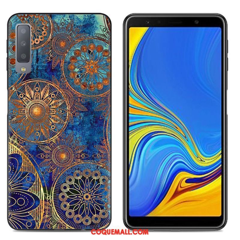 Étui Samsung Galaxy A7 2018 Téléphone Portable Créatif Protection, Coque Samsung Galaxy A7 2018 Peinture Fluide Doux