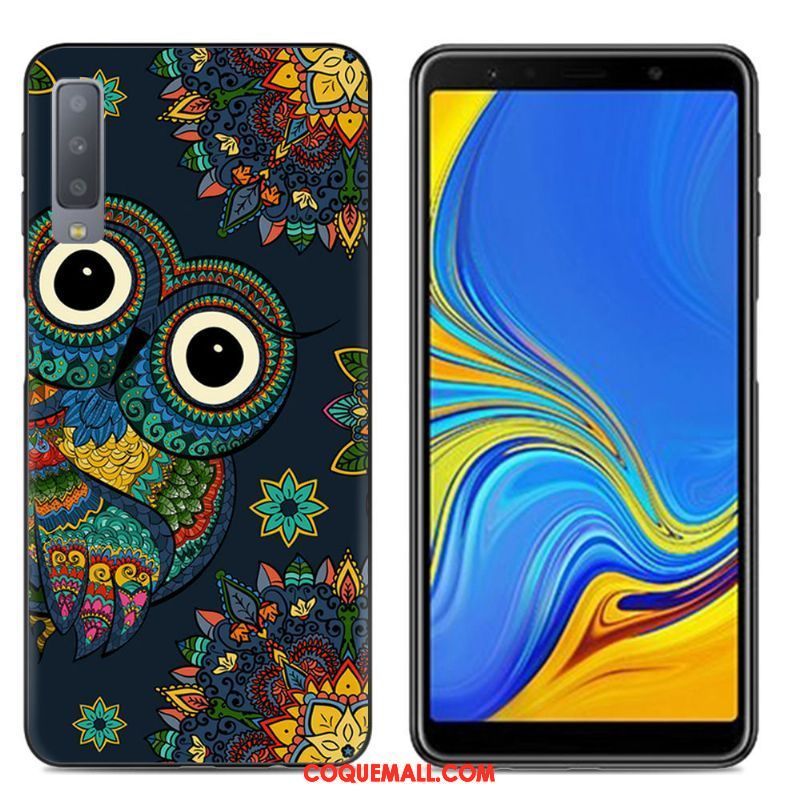 Étui Samsung Galaxy A7 2018 Téléphone Portable Créatif Protection, Coque Samsung Galaxy A7 2018 Peinture Fluide Doux