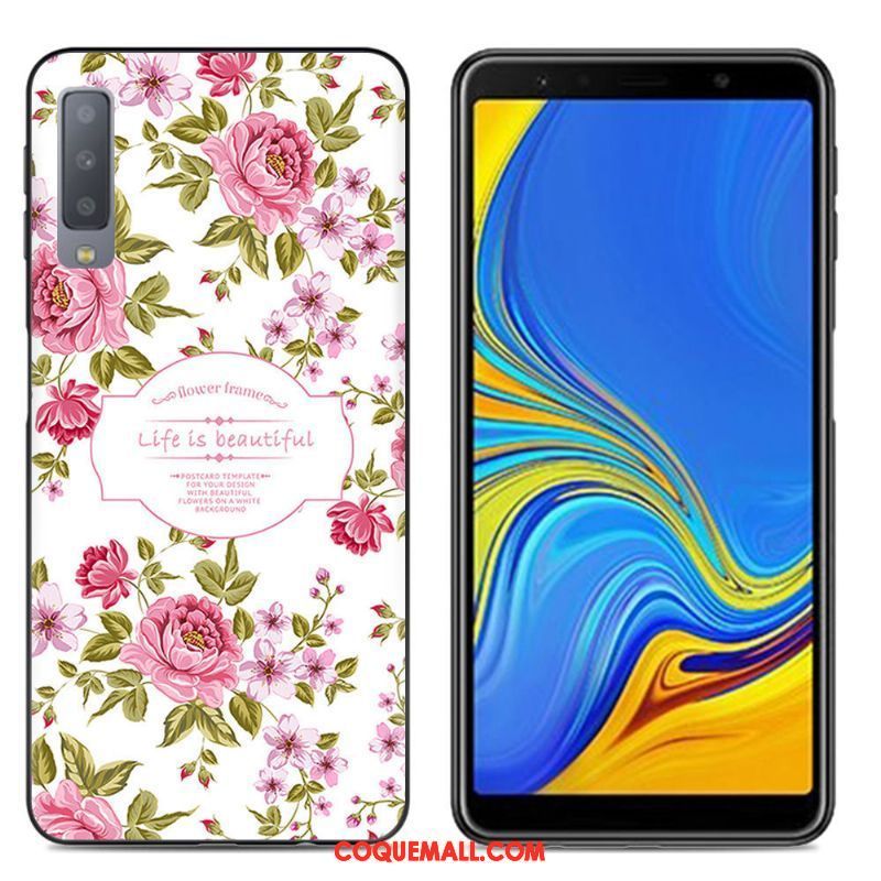 Étui Samsung Galaxy A7 2018 Téléphone Portable Créatif Protection, Coque Samsung Galaxy A7 2018 Peinture Fluide Doux