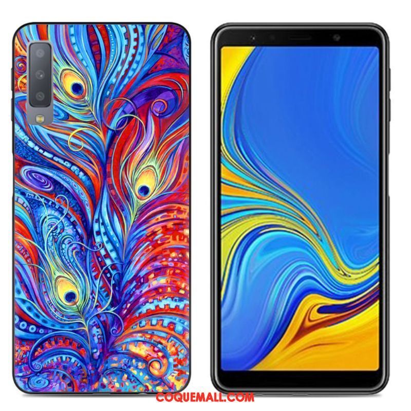 Étui Samsung Galaxy A7 2018 Téléphone Portable Créatif Protection, Coque Samsung Galaxy A7 2018 Peinture Fluide Doux
