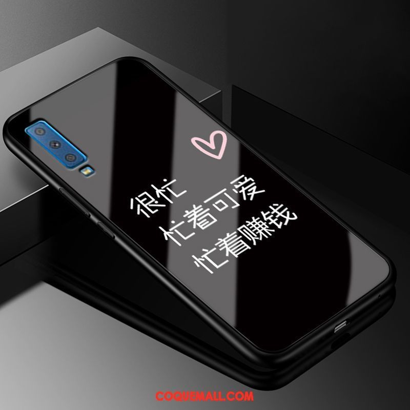 Étui Samsung Galaxy A7 2018 Téléphone Portable Étoile Verre, Coque Samsung Galaxy A7 2018 Silicone Amoureux