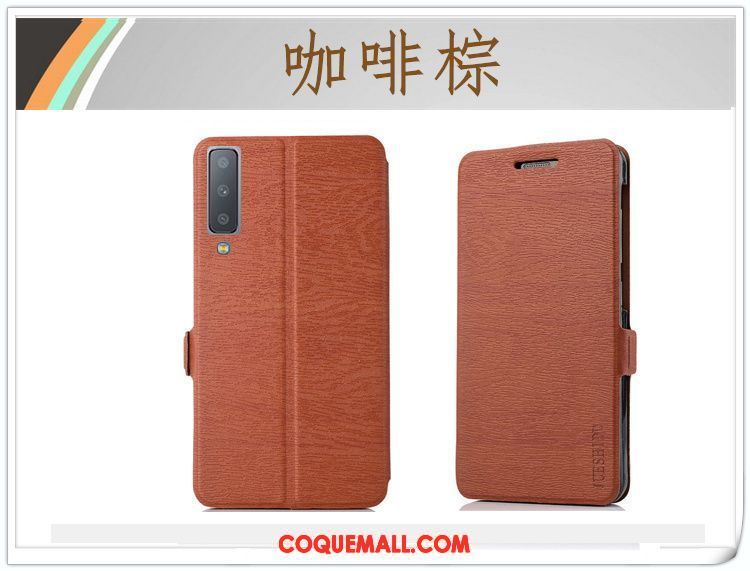 Étui Samsung Galaxy A7 2018 Téléphone Portable Étui En Cuir Étoile, Coque Samsung Galaxy A7 2018 Protection Braun Braun