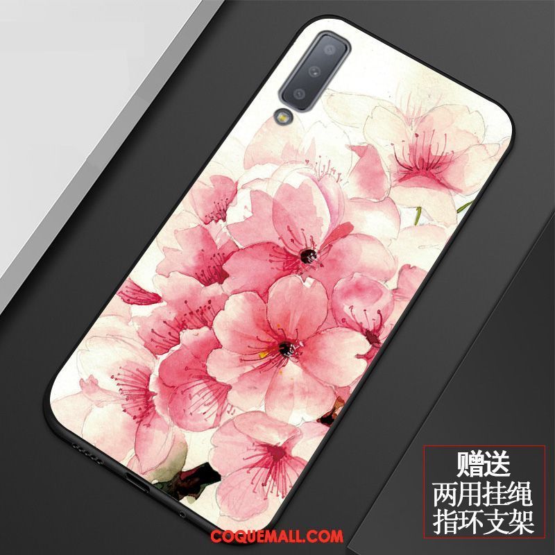 Étui Samsung Galaxy A7 2018 Étoile Téléphone Portable Incassable, Coque Samsung Galaxy A7 2018 Protection Rose