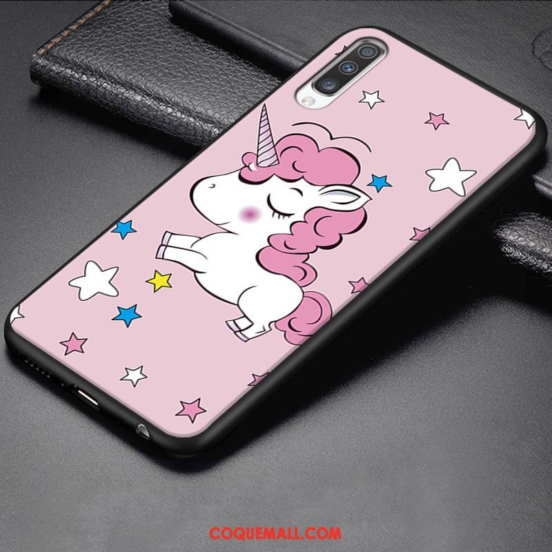 Étui Samsung Galaxy A70 Dessin Animé Charmant Incassable, Coque Samsung Galaxy A70 Silicone Jaune