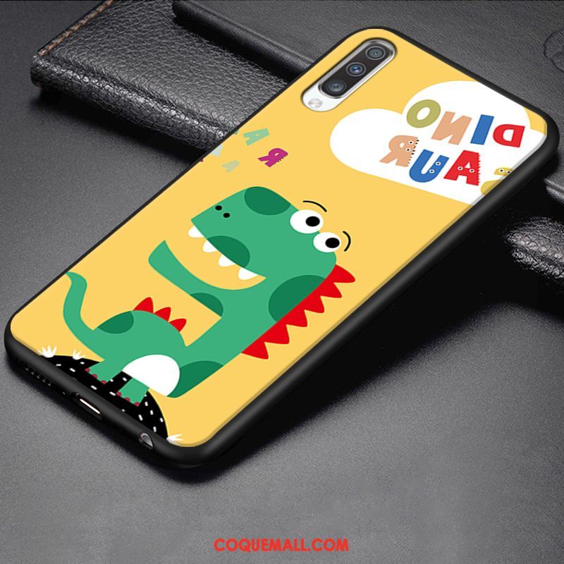 Étui Samsung Galaxy A70 Dessin Animé Charmant Incassable, Coque Samsung Galaxy A70 Silicone Jaune