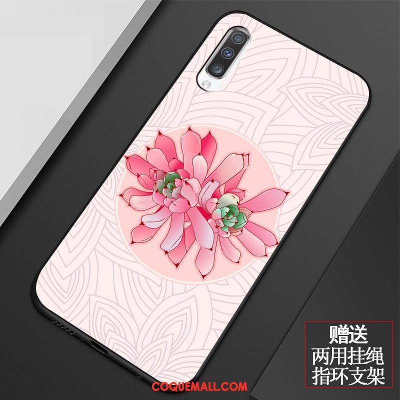 Étui Samsung Galaxy A70 Frais Silicone Tout Compris, Coque Samsung Galaxy A70 Vintage Art