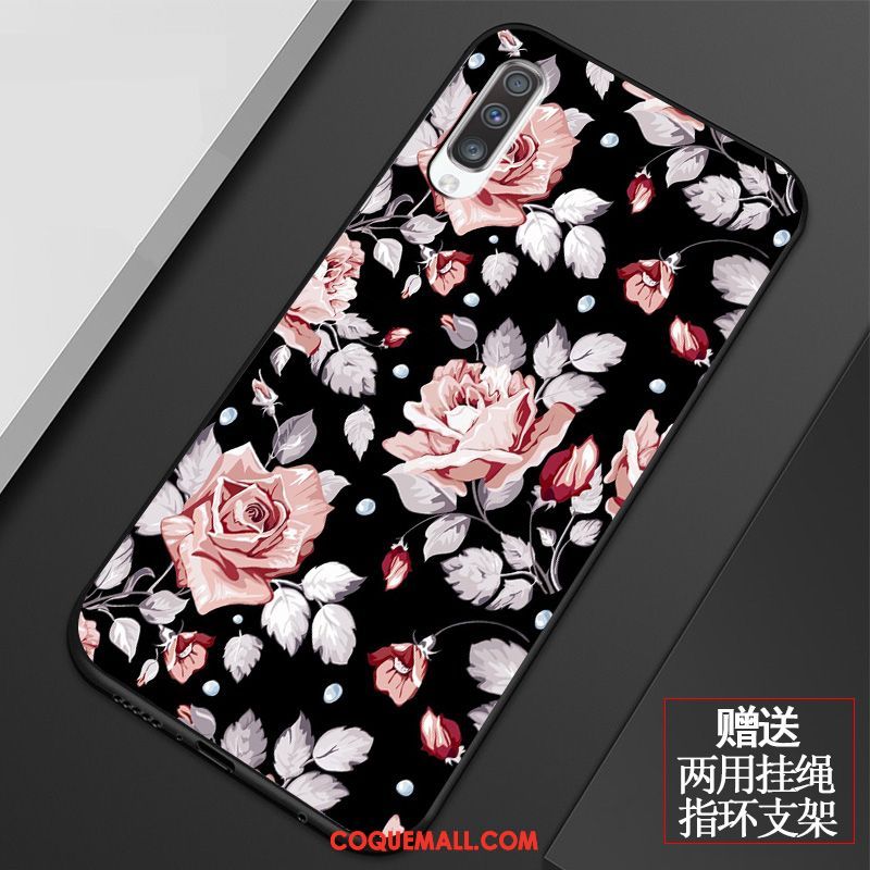 Étui Samsung Galaxy A70 Frais Silicone Tout Compris, Coque Samsung Galaxy A70 Vintage Art