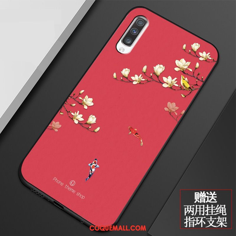 Étui Samsung Galaxy A70 Frais Silicone Tout Compris, Coque Samsung Galaxy A70 Vintage Art